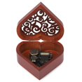 thumbnail image 4 of QIILU Wooden Music Box,Wooden Craft Musical Box Heart Shaped Music Box Birthday Kids Gift, Music Box Gift, 4 of 8