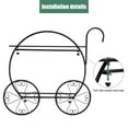 thumbnail image 4 of Ktaxon Metal Flower Cart, Heavy Duty Plant Stand Pot Rack Display Stand Holder Decor, Black, 4 of 8