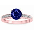 thumbnail image 3 of Star K � Round 7mm Created Sapphire Channel Set Engagement Promise Ring, 3 of 9