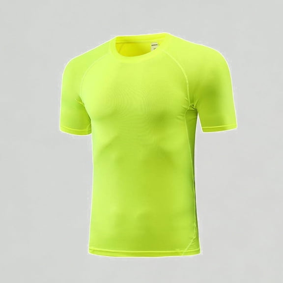 Xijirk Boys T Shirts High Performance Boys Athletic Compression Shirt Wicking Breathable Top for Youth Sports Training,7-9 Years