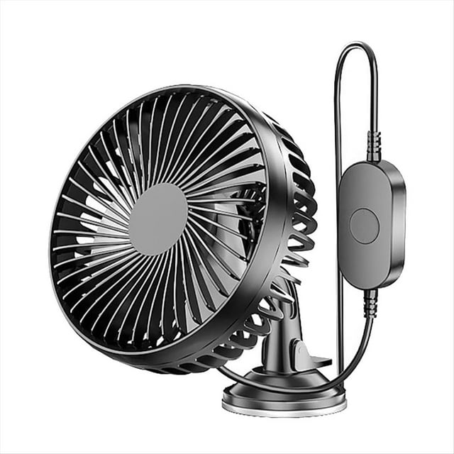 Ventilador de Coche con Ventosa, Ventilador USB PortáTil de 12V/24V, Ventilador RefrigeracióN Universal Alto Viento, Silencioso, Giratorio, de PequeñO Ruido para Hogar y el Coche