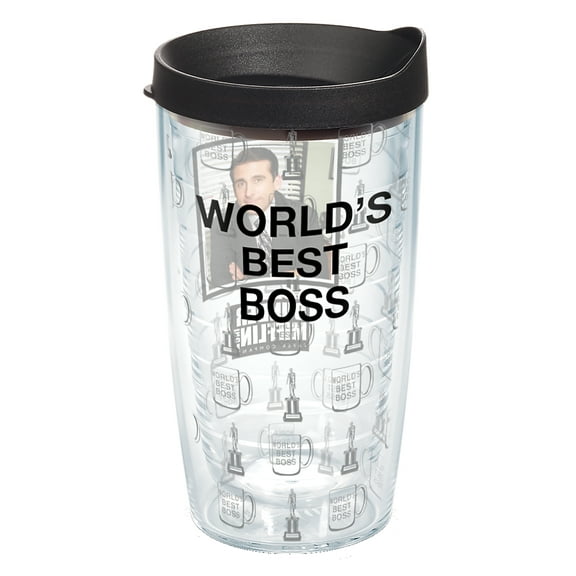 Tervis The Office Worlds Best Boss Made in USA Double Walled Insulated Travel Tumbler, Classic 16oz