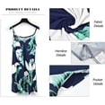 thumbnail image 4 of OutfitShow Women Summer Spaghetti Strap V-Neck Loose Beach Cover Up Dress with Pockets Sleeveless, 4 of 5