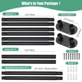 thumbnail image 7 of Adjustable Double Shower Curtain Rod, 28 to 75 Inches, Wall-Mounted, Black, Iron, 7 of 7