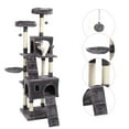 thumbnail image 4 of 2021 Newest Upgrade Cat Tree with 2 Condos and 2 Perches, Multi-Level Cat Activity Tree Tower Luxury Condos with Scratching Posts, Plush Basket, for Ragdoll, Oriental Cat, American Curl, Grey, S12018, 4 of 8