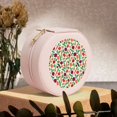 thumbnail image 6 of Naloa Vegetables Round Jewelry Box, Travel Jewelry Organizer, 3.9 x 3.9 x 2in Jewelry Storage Box for Women-Pink, 6 of 7