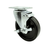 5 Inch Phenolic Wheel Swivel Top Plate Caster with Brake Service Caster Brand
