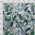 thumbnail image 3 of oneOone Polyester Lycra Teal Blue Fabric Leaves Craft Projects Decor Fabric Printed By The Yard 56 Inch Wide, 3 of 6