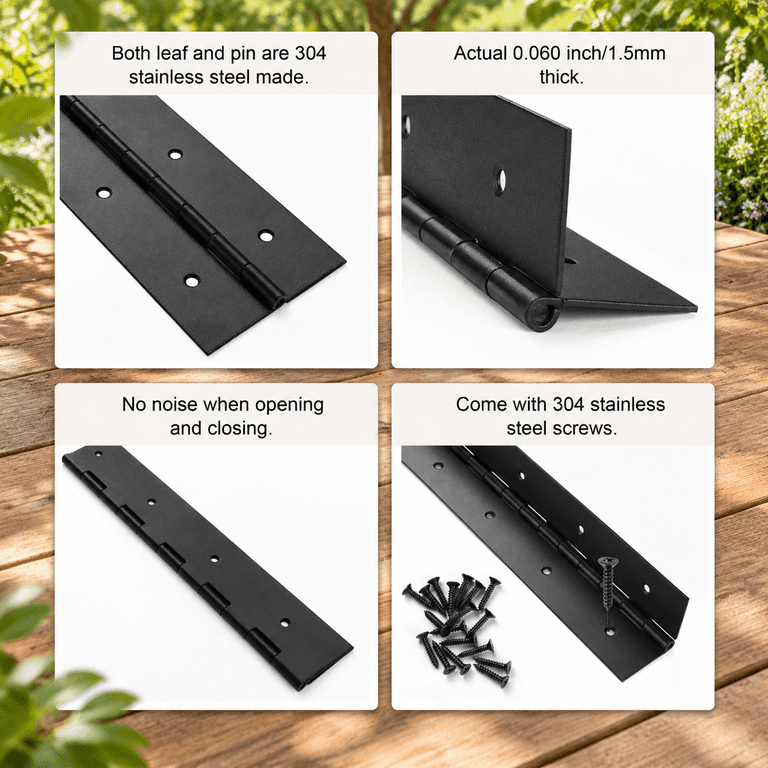 2 Heavy Duty Piano Hinge 30 Inch X 3 Width True 0.060'' Thick Stainless ...