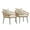 Natural/Cream, variant on Flash Furniture Evin Set of 2 Boho Indoor/Outdoor Rope Rattan Wicker Patio Chairs with Cream All-Weather Cushions, Natural