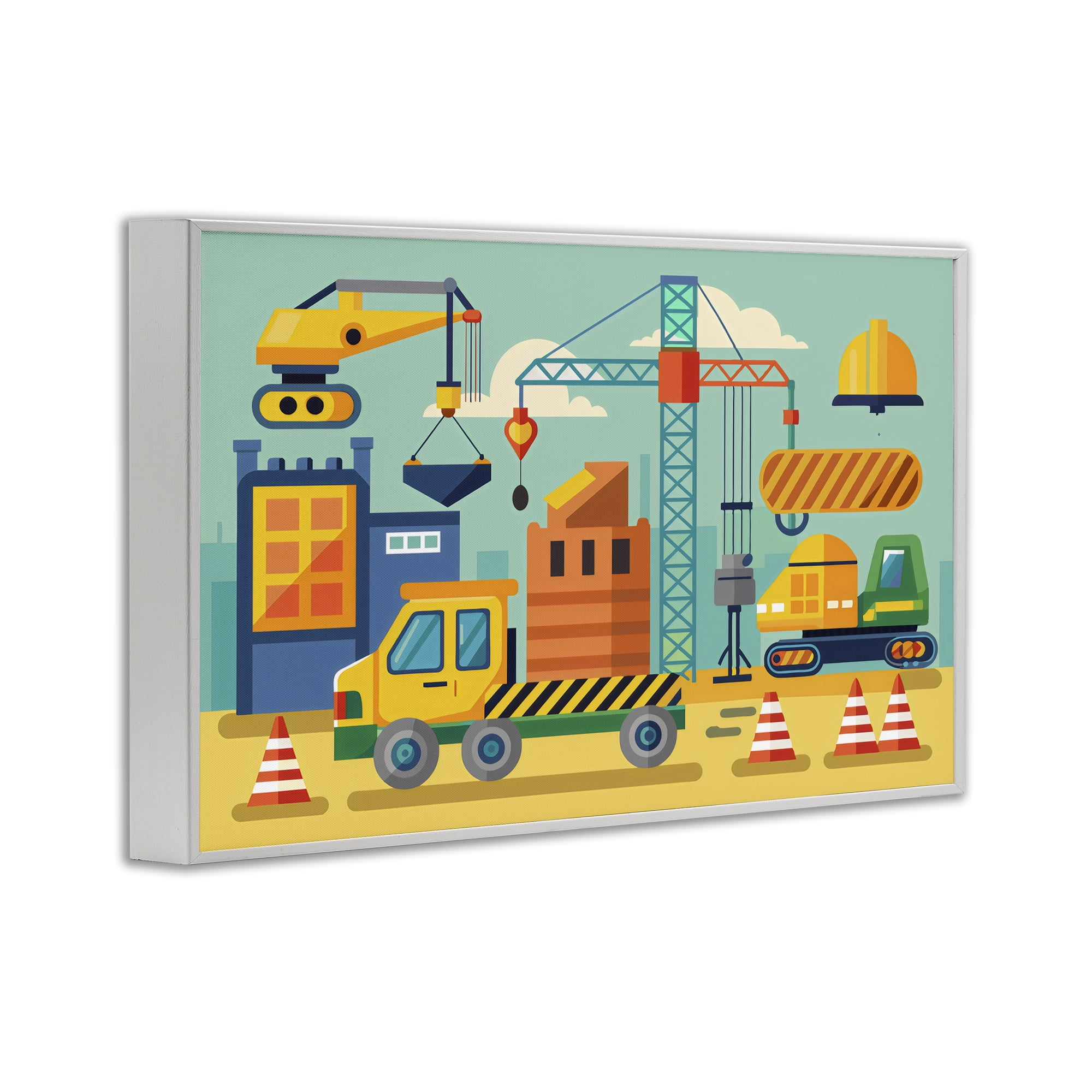 Stupell Industries Industrial Construction Site White Framed Giclee Art, design by Creative Studio