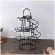 thumbnail image 4 of Dispensador de huevos Almacenamiento en espiral Metal Hierro Espiral Estante para huevos Soporte para huevos Cocina 24x20x20cm Negro, 4 of 4