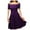 Purple, variant on TSADFHJI Black Skirt Long Flowy Sexy Lace off Shoulder Dress for Women Elegant One Shoulder Design S Black