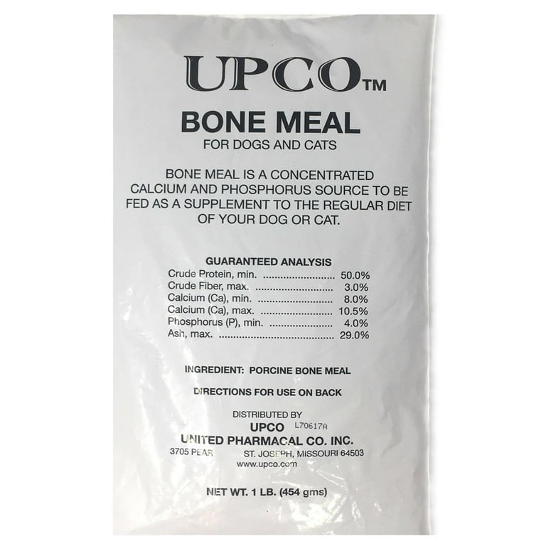 Bone Meal Steamed Powder for Dogs and Cats 2 Pack Total 2 Pounds from Upco Bone Meal Made in USA