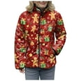 thumbnail image 5 of larppty Jackets for Women Fashion 2025 Christmas Coat for Women Casual Quilted Lightweight Outerwear Coats (Red, 4XL), 5 of 8