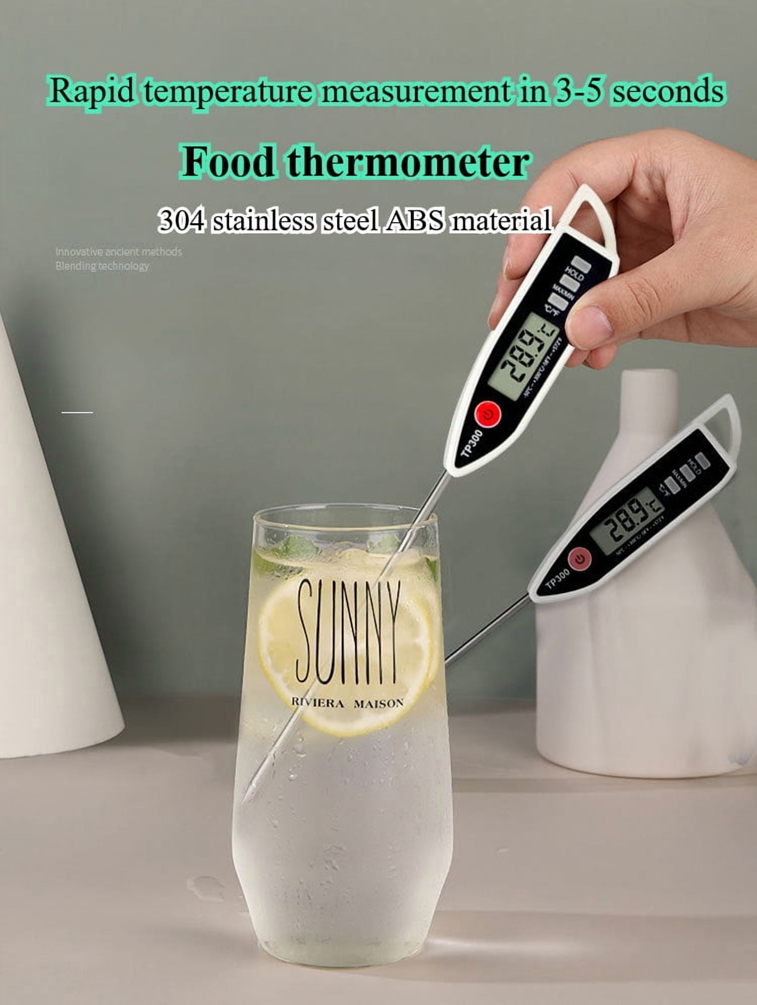 LAATIKUI Meat thermometer food grill measurement waterproof probe thermometer