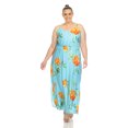 thumbnail image 5 of White Mark Women's Plus Size Floral Sleeveless Side Slit Maxi Dress, 5 of 6