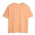 thumbnail image 3 of Camiseta holgada mujer verano cuello redondo manga corta casual top, naranja, l Scienceny  AP001475-23, 3 of 7