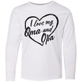 thumbnail image 3 of Inktastic I Love My Oma and Opa in Black Chalk Heart Long Sleeve Youth T-Shirt, 3 of 5