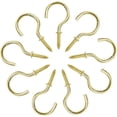 thumbnail image 4 of 1" Ceiling Cups Hooks Screw Hooks Ceiling Cup Hooks Self-Tapping Screws Hooks Golden - 100 Pcs, 4 of 5
