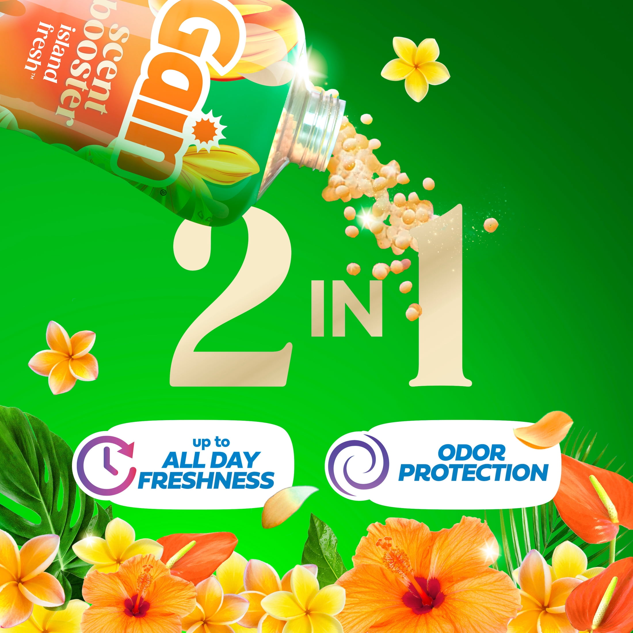 Gain In-Wash Laundry Scent Booster Beads, Island Fresh Scent, 24 oz