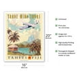 thumbnail image 2 of Tahiti Fiji Islands - Trade Wind Tours - Vintage Travel Poster by Wade Koniakowsky - Fine Art Matte Paper Print (Unframed) 16x20in, 2 of 4