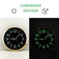 thumbnail image 2 of Large Luminous Wall Clock with the silent wall clock for dark Night Light Quartz Indoor Hotel Shops Cafe, 2 of 8