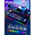 thumbnail image 3 of Miroddi RGB Gaming Mouse Pad with Wireless Charger, LED Desk Mat with 15W Fast Charging, Waterproof Non-Slip Desk Pad for Office & Home, 3 of 9