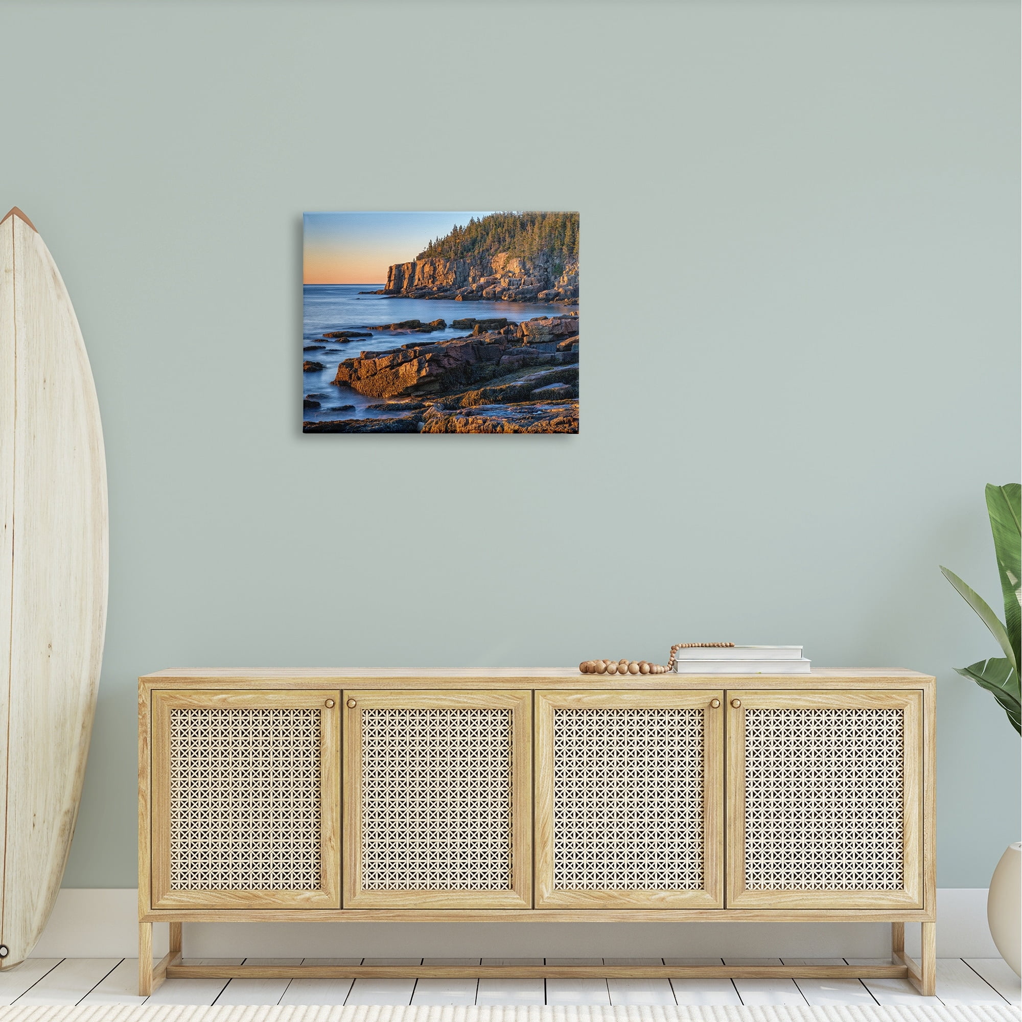 Stupell Rocky Cove Ocean Cliffs Landscape Photography Gallery Wrapped Canvas Print Wall Art
