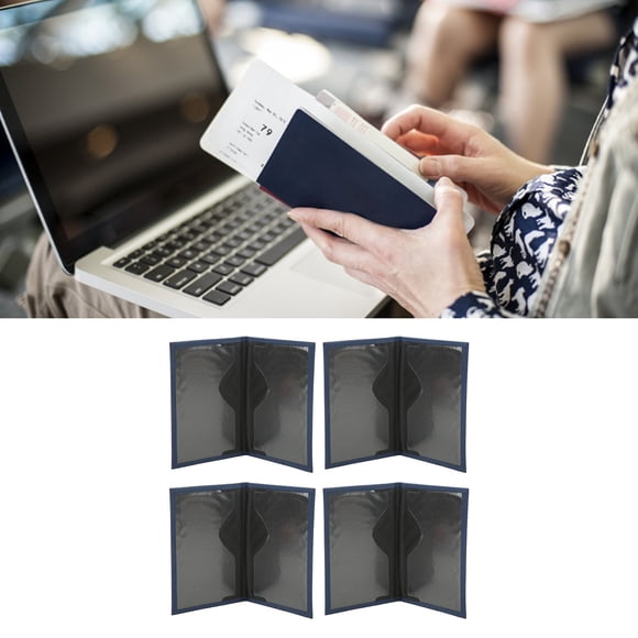 Passport Wallet, 4 Pcs Waterproof Passport Holder  for Travel Dark Blue