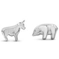 thumbnail image 2 of SuperJeweler Stainless Steel Polar Bear and Bull Cufflinks For Men, Fits Standard Shirt, 2 of 6