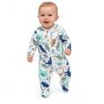thumbnail image 3 of Bellafa 0-12M Baby Boys Long Sleeve One-Piece Footies Newborn Button Down Cotton Romper Onesies Fall Spring Infant Bodysuit, 3 of 8