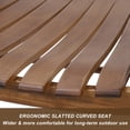 thumbnail image 4 of VEIKOUS Outdoor Rocking Chair Set of 3, Wooden Rocker Set W/Foldable Table Indoor, Teak, 4 of 9