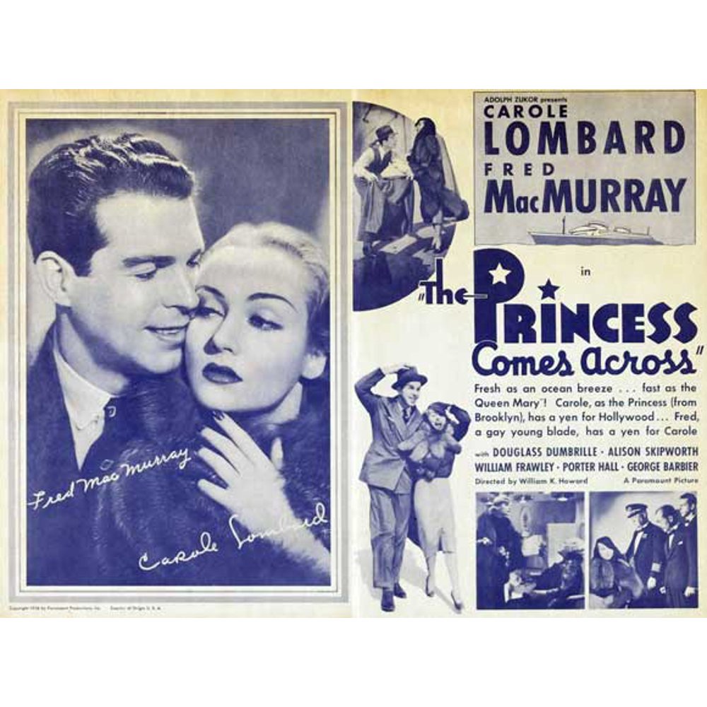 The Princess Comes Across - movie POSTER (Style A) (27" x 40") (1936