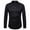 Black, variant on Lilgiuy Men Casual Solid Fashion Stand-up Collar Variable Sleeve Pullover Length Long Sleeve Shirt Blouse for Gym Workout Jogging Beach