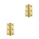 thumbnail image 2 of Kenally Bisagras con tornillos Conector de puerta Cerradura de hardware Mini bisagra plana Gabinete decorativo Cajón para el hogar Plano / Plano/2.5 pulg./Latón 2Conjunto, 2 of 6