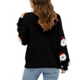 thumbnail image 5 of Winter Sweaters for Women Casual For Long Sleeve Pullover Cute Fuzzy Santa Pattern Crew Neck Loose Sweaters Features: Ugly Christmas Sweaters, 5 of 9