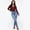 Blue, variant on HUPOM Palazzo Pants For Women Pants For Women In Clothing Casual High Waist Rise Full Slim Bootcut XL