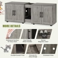 thumbnail image 3 of 3-IN-1 Cat Litter Box Enclosure, 55" Large Cat Box Enclosure with Double Rooms, Wooden Cat Washroom, Hidden Litter Box Furniture TV Stand & Modern Washroom, 3 of 8
