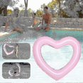 thumbnail image 2 of Inflatable Swim Ring Buoy, 47.3" X 39.4" Heart Shape Cycling Pool Tube Floating Recliner_Perfect Gift, 2 of 5