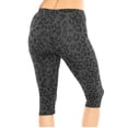 thumbnail image 2 of Stretch Is Comfort Women's Polyester Knee Length Leggings Black Cheetah Medium, 2 of 3