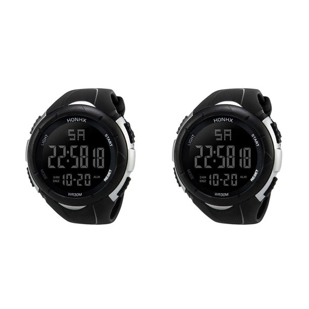 Jumpingount Man Watch Waterproof Stylish Sports Date Wristwatch Watches Gifts Home Outdoor Birthday Festival Indoor Electronic Display Type2 NO2 Jumpingount CBP079287