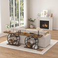 thumbnail image 4 of MONGJI Table for Foyer,41.3 Inch Industrial Narrow Console Table,Accent Decor Living Room Furniture,Hallway & Sofa Table for Entrance,4-Tier Storage Shelves,Metal Frame,Thick Wood Top, 4 of 7