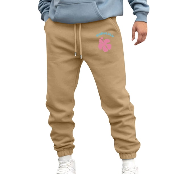 Puntoco Pantalones casuales largos para hombre, pantalones casuales de moda sólidos para hombre, pantalones largos con cintura elástica y bolsillos, pantalones deportivos