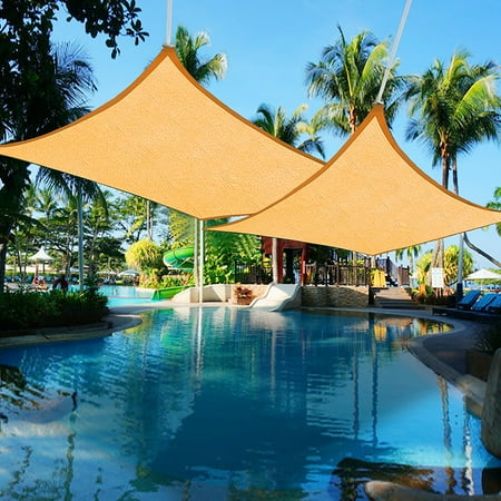 - Yescom 2pcs 16'x12' Rectangle Sun Shade Sail UV Blocking Canopy Cover