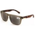 thumbnail image 2 of Large Men Matte Keyhole Reading Sunglasses - Outdoor UV400 Protection Tinted Reader ZT111 +2.25, 2 of 4