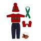 thumbnail image 1 of KAKOWELY 1 juego de ropa navideña para muñeca, adorable suéter navideño, bufanda y gorro, ropa de vestir para muñeca., 1 of 4