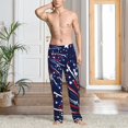thumbnail image 2 of Fuzoiu Red White Blue Fireworks 1 Print Men's Pajama Pants,Lounge Pants for Men,Lounge PJ Bottoms,Sleepwear Pants with Drawstring Pockets -Medium, 2 of 6