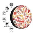 thumbnail image 4 of Susaid Firefighter Icons Print Water Proof Spare Tire Cover Wheel Tire Dust-proof Cover Fit Trailer, RV, SUV and Many Vehicle-14 inch, 4 of 6