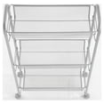 thumbnail image 5 of mDesign Steel Slim Rolling Utility Cart Storage Organizer with Shelves, Silver, 5 of 8